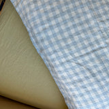 Linen Pillowcase (Blue Gingham)