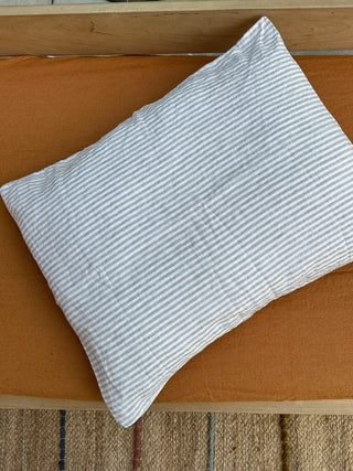 Linen Pillowcase (Natural Stripe)