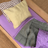 French Linen Crib Fitted Sheet (Purple)