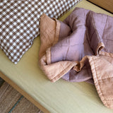 Linen Baby Quilt (Biscuit/Mauve)