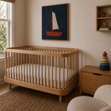 Linen Fitted Sheet (Natural Stripe)