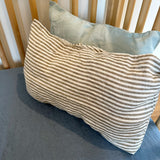 Linen Pillowcase (Olive Stripe)