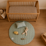 Quilted Linen Play Mat (Sage)