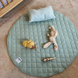 Quilted Linen Play Mat (Sage)