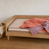 Linen Baby Quilt (Coral/Mauve)
