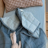 Linen Fitted Sheet (Pale Aqua)