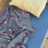 Soft Knitted Mushroom Blanket