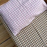Linen Pillowcase (Pink Gingham)