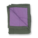 Linen Baby Quilt (Khaki/Purple)