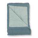 Linen Baby Quilt (Dusty Blue/Pale Aqua)