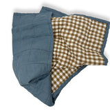 Linen Baby Quilt (Lake/Choc Gingham)