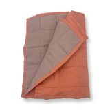 Linen Baby Quilt (Coral/Mauve)