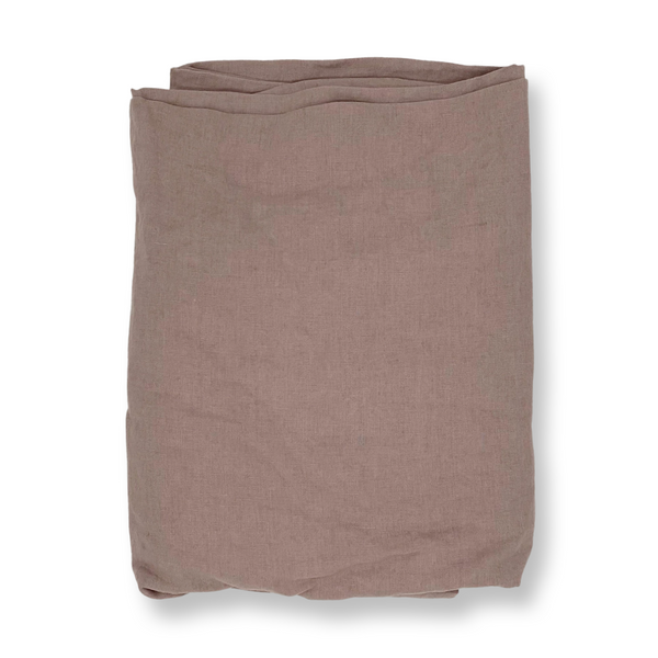 Linen Fitted Sheet (Mauve)