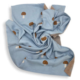 Soft Knitted Mushroom Blanket