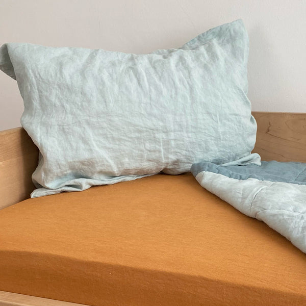 Linen Pillowcase (Pale Aqua)